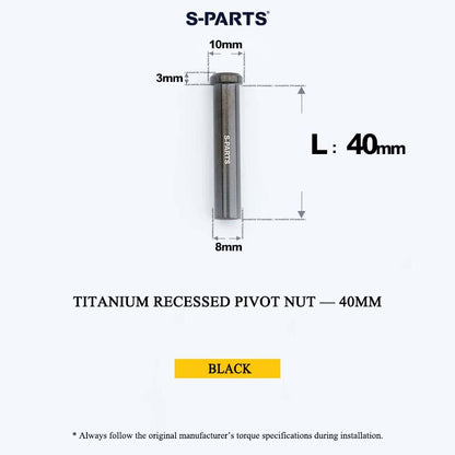 Titanium C-Brake Recessed Pivot Nut for M6 Brake Caliper Bolts (8-40mm)