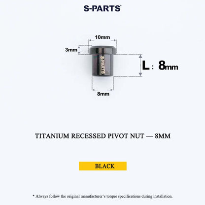 Titanium C-Brake Recessed Pivot Nut for M6 Brake Caliper Bolts (8-40mm)