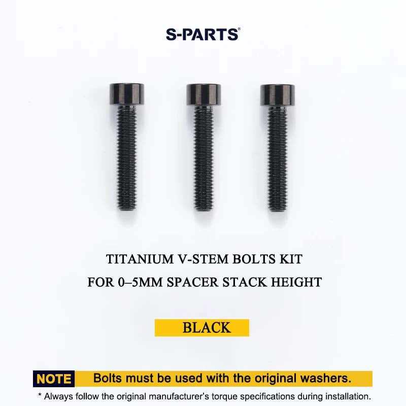 Cervélo S5 2025 Titanium V-Stem Bolts Kit – Grade 5 Ti-6Al-4V Head Tube Attachment Hardware (3PCS)