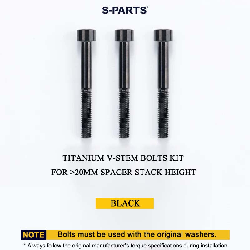 Cervélo S5 2025 Titanium V-Stem Bolts Kit – Grade 5 Ti-6Al-4V Head Tube Attachment Hardware (3PCS)
