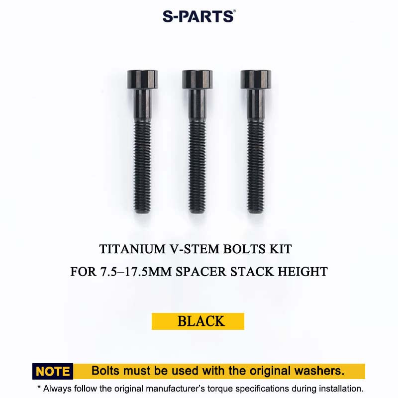 Cervélo S5 2025 Titanium V-Stem Bolts Kit – Grade 5 Ti-6Al-4V Head Tube Attachment Hardware (3PCS)