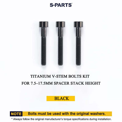 Cervélo S5 2025 Titanium V-Stem Bolts Kit – Grade 5 Ti-6Al-4V Head Tube Attachment Hardware (3PCS)