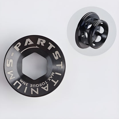 Titanium Crank Arm Fixing Bolt & Cap for Shimano XT / Ultegra / Dura-Ace