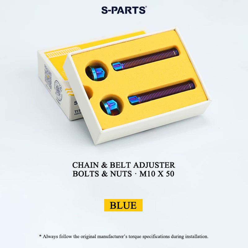 Grade 5 Titanium Chain/Belt Tensioner Adjuster Bolts and Nuts | M8×45 / M10×50