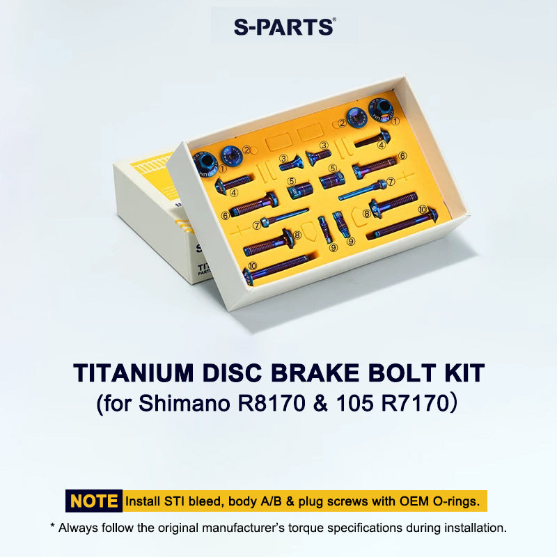 Grade 5 Titanium Disc Brake Bolt Kit for Shimano ULTEGRA R8170 & 105 R7170 – 20pcs