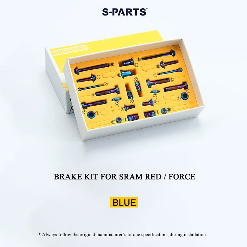 Grade 5 Titanium Brake Bolt Kit for SRAM RED AXS & FORCE E1 Hydraulic Disc Brakes (24 PCS)