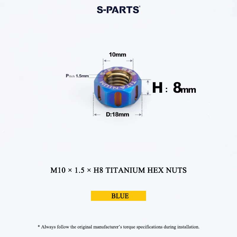 Grade 5 Titanium Hex Nuts M4–M12 | Metric & Fine Thread
