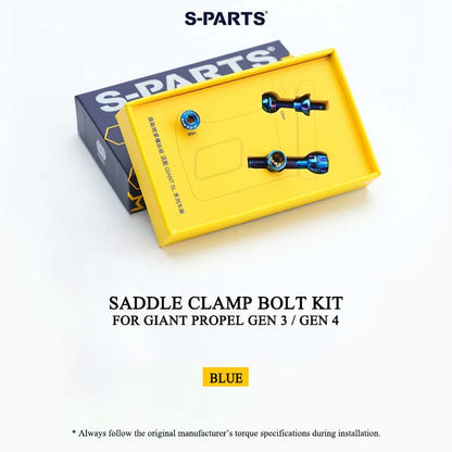 Titanium Saddle Clamp Bolt Kit for Giant Propel Gen 3 / Gen 4 | Grade 5 Ti-6Al-4V Seatpost Hardware