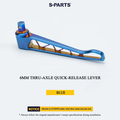 Grade 5 Titanium 6mm Thru-Axle Quick-Release Lever for Lightweight Thru-Axles – 14.49g
