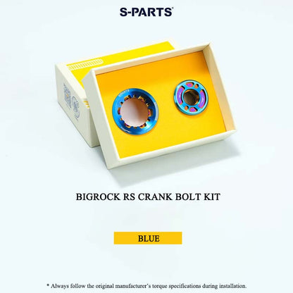 BIGROCK RS Titanium Crank Bolt & Self-Extracting Cap Kit SHIMANO TL-LR15 Compatible