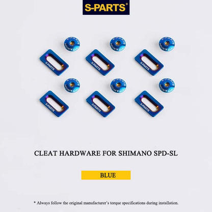 Titanium Cleat Fixing Set for Shimano SPD-SL Road Cleats, M5 × 8 mm, T25, 12 pcs