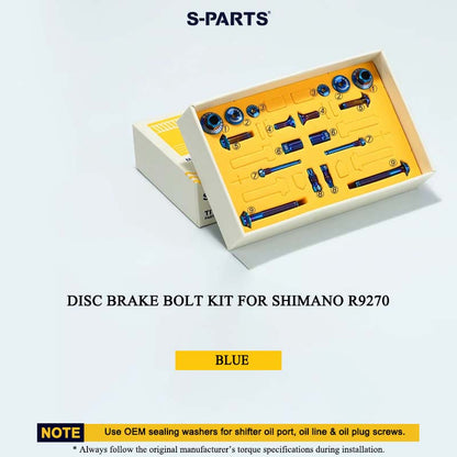 Titanium Disc Brake Bolt Kit for Shimano Dura-Ace R9270 – 18PCS