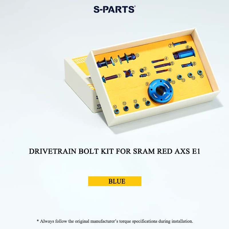 Titanium Drivetrain Bolt Kit for SRAM RED AXS E1 Derailleur | 21pcs Shifting System Hardware Upgrade Set