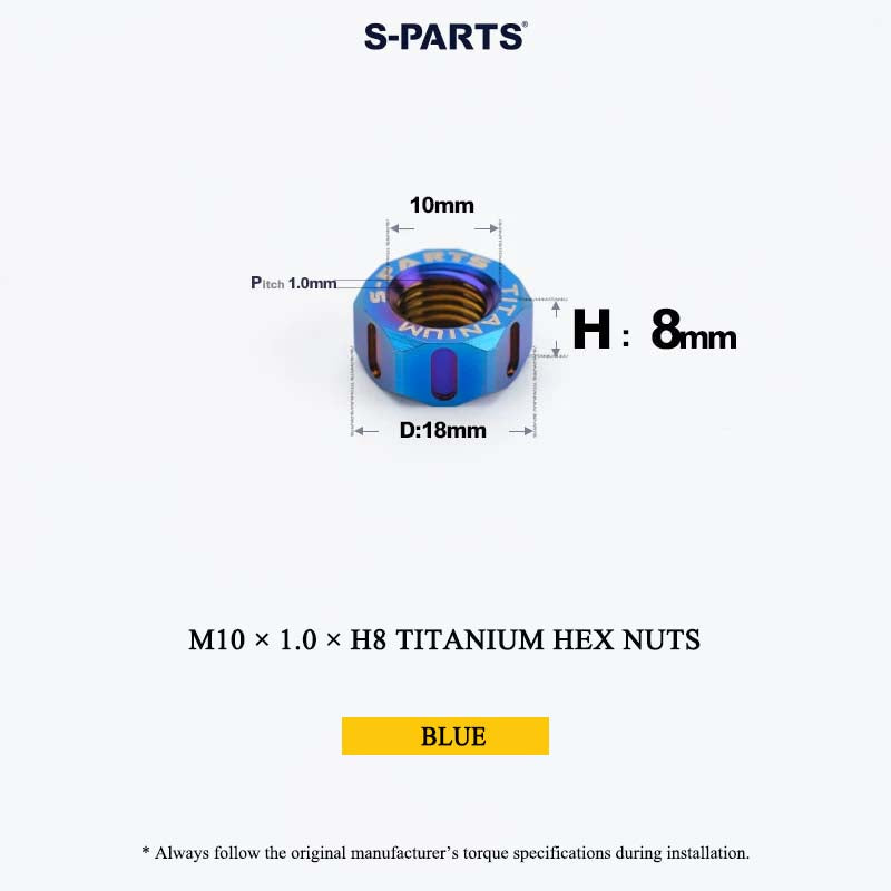 Grade 5 Titanium Hex Nuts M4–M12 | Metric & Fine Thread