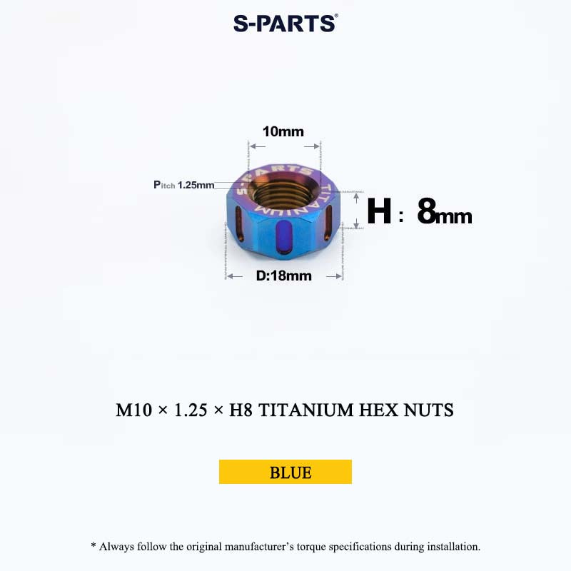 Grade 5 Titanium Hex Nuts M4–M12 | Metric & Fine Thread