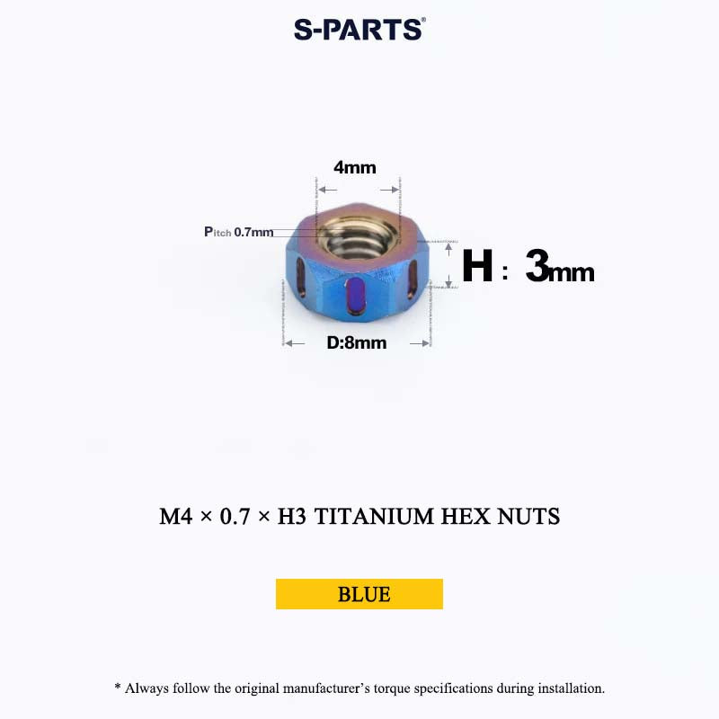 Grade 5 Titanium Hex Nuts M4–M12 | Metric & Fine Thread