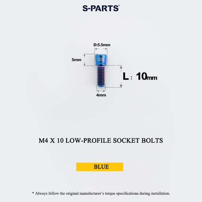 M4 Titanium Low-Profile Small-Head Socket Bolt D5.5 for Grip Lock Ring & Brake Lever Adjustment