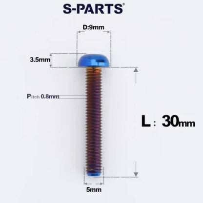 M5x8-34mm Titanium Disc Bolts Button Head Bolts for Water Bottle Cage