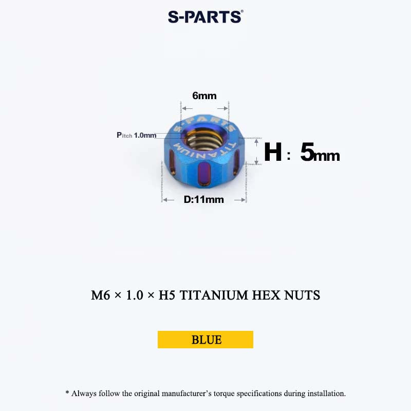 Grade 5 Titanium Hex Nuts M4–M12 | Metric & Fine Thread