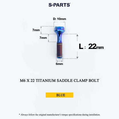 M6 Titanium Saddle Clamp Bolt & Barrel Nut for Road MTB Seatpost | Grade 5 Ti-6Al-4V