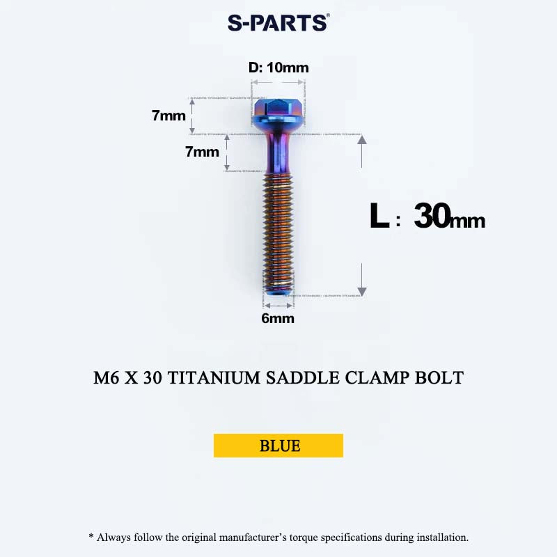 M6 Titanium Saddle Clamp Bolt & Barrel Nut for Road MTB Seatpost | Grade 5 Ti-6Al-4V