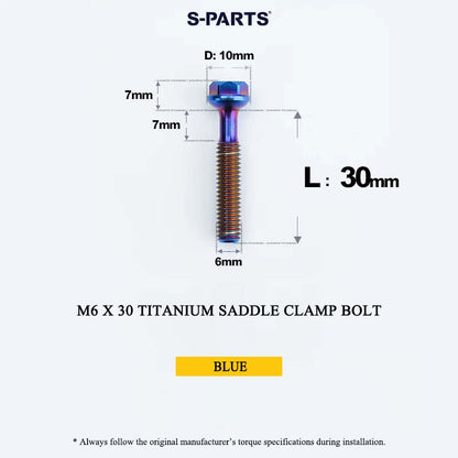 M6 Titanium Saddle Clamp Bolt & Barrel Nut for Road MTB Seatpost | Grade 5 Ti-6Al-4V