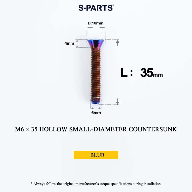 M6 Titanium Headset Top Cap & Expander Plug Bolt – Hollow & SL