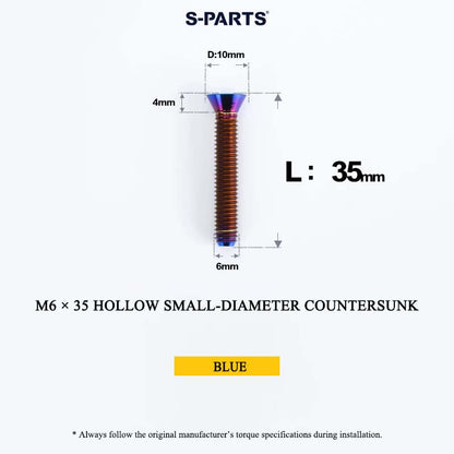 M6 Titanium Headset Top Cap & Expander Plug Bolt – Hollow & SL