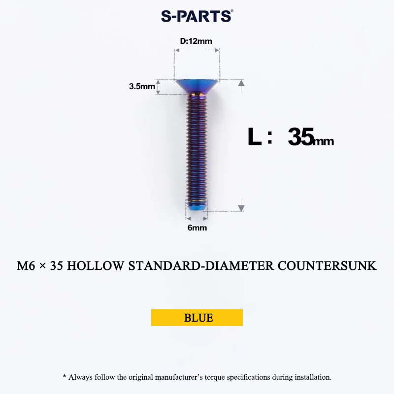 M6 Titanium Headset Top Cap & Expander Plug Bolt – Hollow & SL