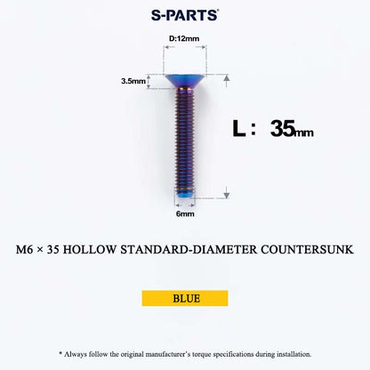 M6 Titanium Headset Top Cap & Expander Plug Bolt – Hollow & SL