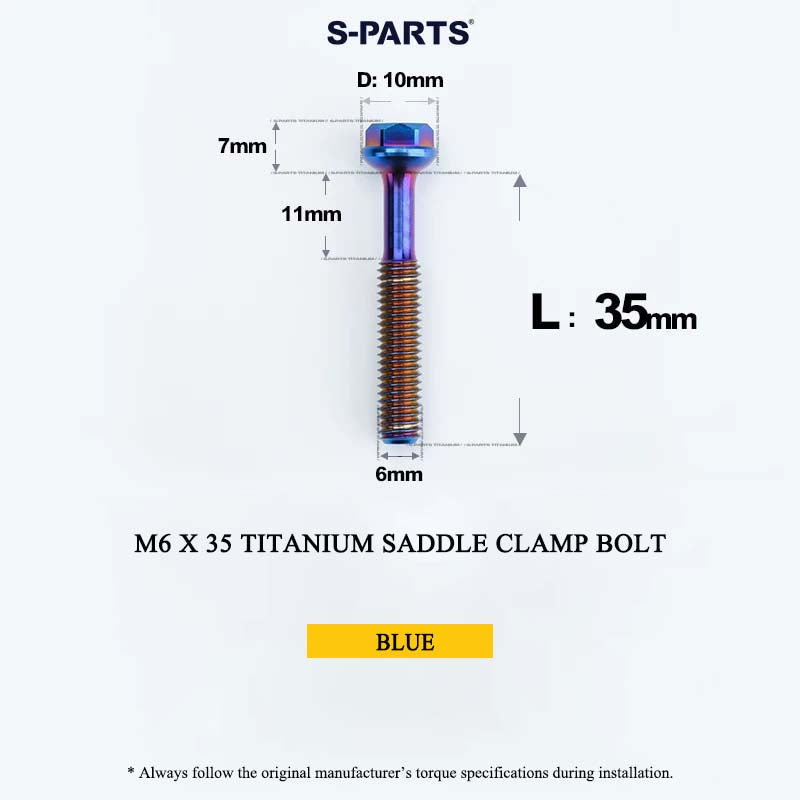 M6 Titanium Saddle Clamp Bolt & Barrel Nut for Road MTB Seatpost | Grade 5 Ti-6Al-4V