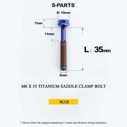 M6 Titanium Saddle Clamp Bolt & Barrel Nut for Road MTB Seatpost | Grade 5 Ti-6Al-4V