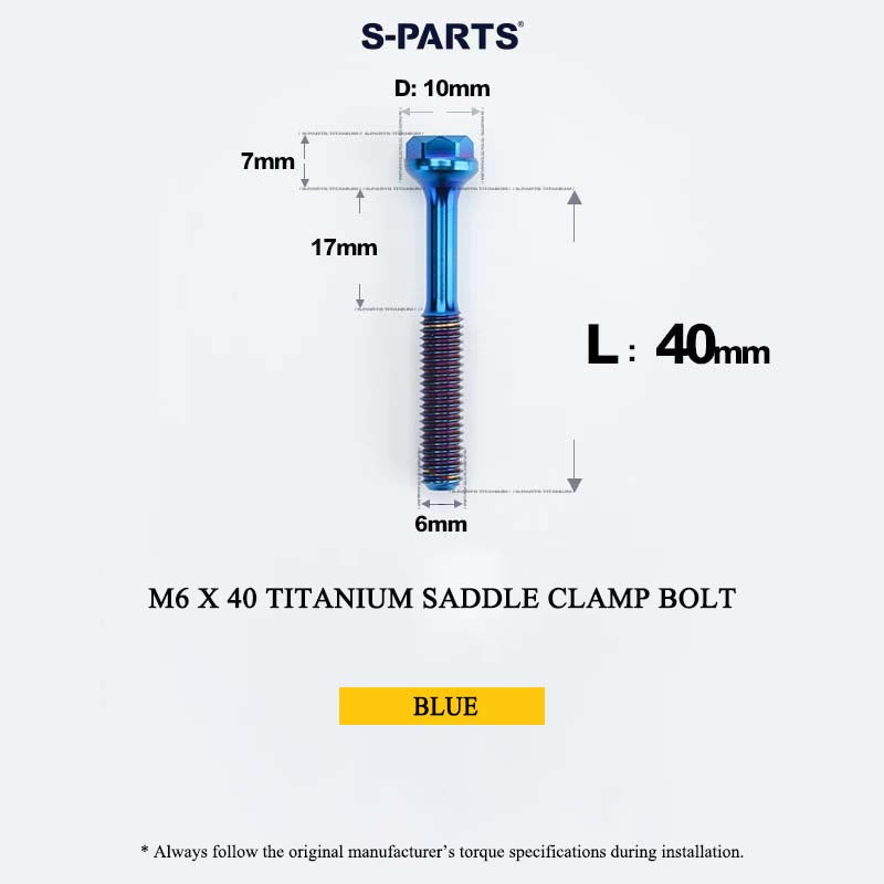 M6 Titanium Saddle Clamp Bolt & Barrel Nut for Road MTB Seatpost | Grade 5 Ti-6Al-4V