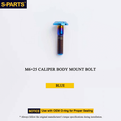 Grade 5 Titanium Brake Caliper Body Bolt M6×22.5mm | Shimano XTR / XT / Dura-Ace / Ultegra & SRAM G2 / CODE Disc Brakes