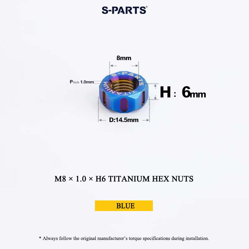 Grade 5 Titanium Hex Nuts M4–M12 | Metric & Fine Thread