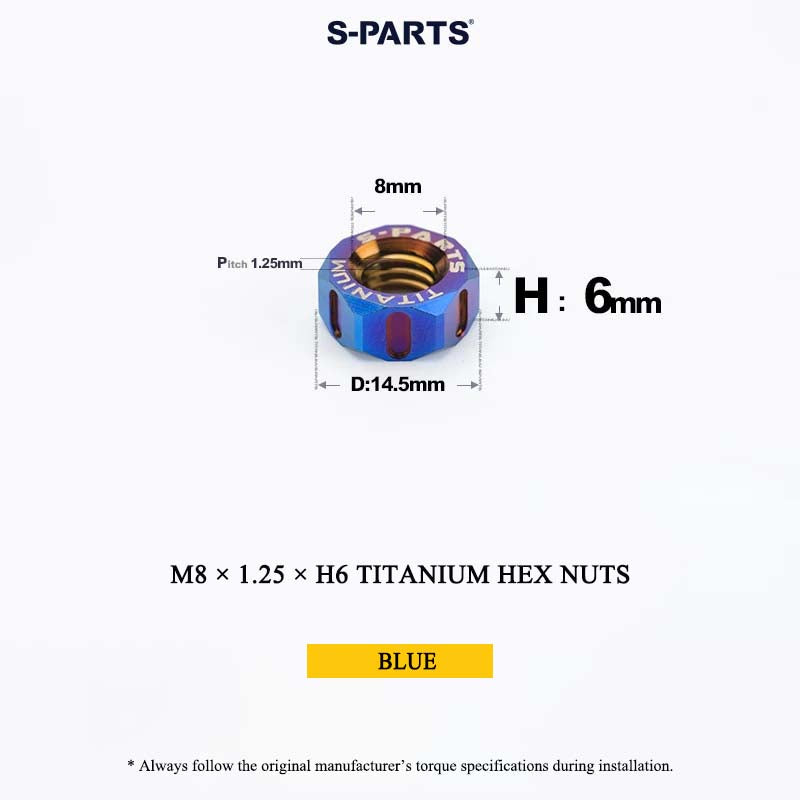 Grade 5 Titanium Hex Nuts M4–M12 | Metric & Fine Thread