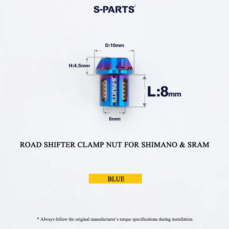 Grade 5 Titanium Shifter Clamp Bolt Kit for Shimano & SRAM Road Shifters