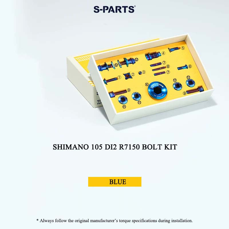 Grade 5 Titanium Bolt Kit for Shimano 105 Di2 R7150 Electronic Drivetrain