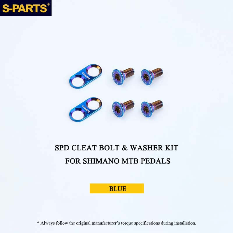 Titanium SPD Cleat Bolt & Washer Kit for Shimano MTB Pedals – Ti-6Al-4V T25 Torx Hardware