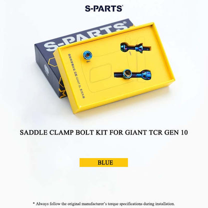 Titanium Saddle Clamp Bolt Kit for Giant TCR Gen 10 | Grade 5 Ti-6Al-4V Seatpost Hardware Set