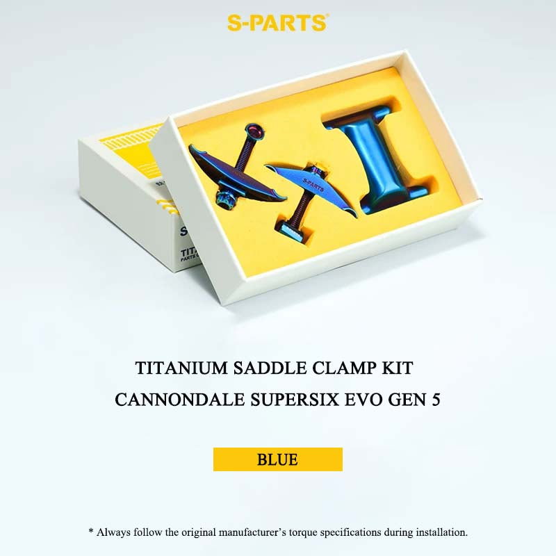 3D Printed Titanium Seatpost Saddle Clamp Kit, Two-Bolt, for Cannondale SuperSix EVO Gen 5