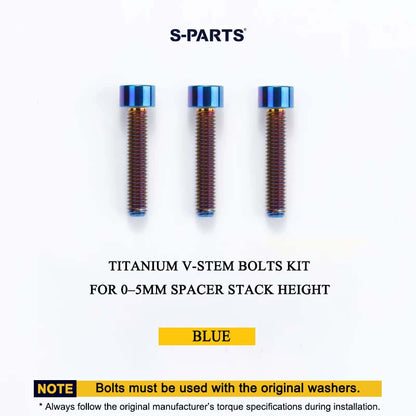 Cervélo S5 2025 Titanium V-Stem Bolts Kit – Grade 5 Ti-6Al-4V Head Tube Attachment Hardware (3PCS)