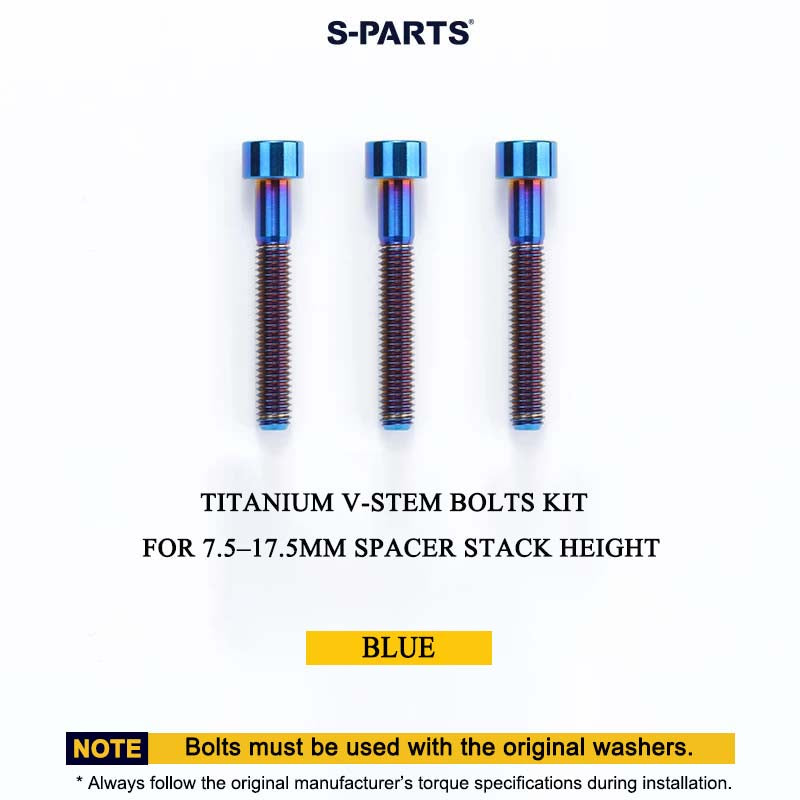 Cervélo S5 2025 Titanium V-Stem Bolts Kit – Grade 5 Ti-6Al-4V Head Tube Attachment Hardware (3PCS)
