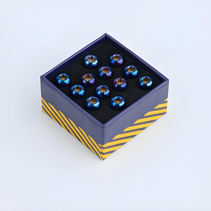 M5x10mm Titanium Bolts Set for MTB Disc Brake Rotors – 12pcs