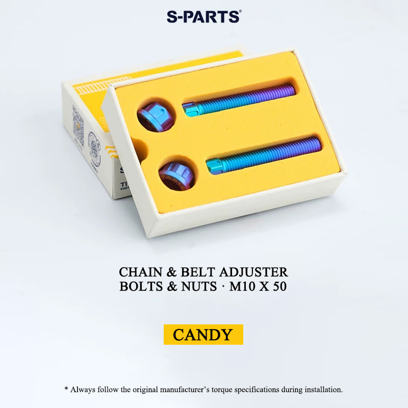 Grade 5 Titanium Chain/Belt Tensioner Adjuster Bolts and Nuts | M8×45 / M10×50