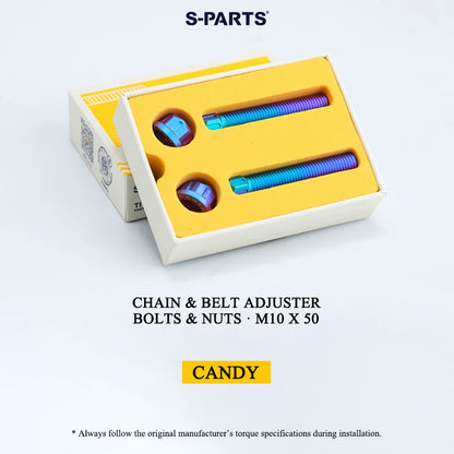 Grade 5 Titanium Chain/Belt Tensioner Adjuster Bolts and Nuts | M8×45 / M10×50