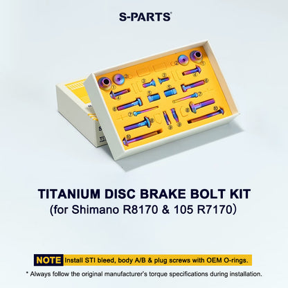 Grade 5 Titanium Disc Brake Bolt Kit for Shimano ULTEGRA R8170 & 105 R7170 – 20pcs