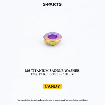 M6/M7 Grade 5 Titanium Spherical Saddle Clamp Washers for Giant TCR, Propel & Defy