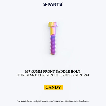 M7×35mm Titanium Front Saddle Clamp Bolt for Giant TCR Gen 10 / Propel Gen 3 & 4