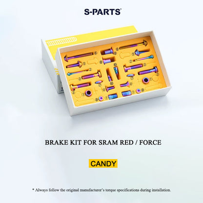 Grade 5 Titanium Brake Bolt Kit for SRAM RED AXS & FORCE E1 Hydraulic Disc Brakes (24 PCS)